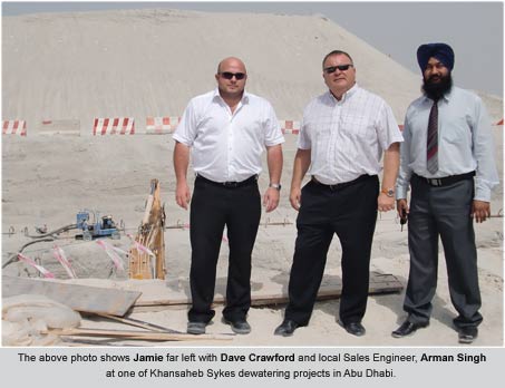 Jamie far left with Dave Crawford and local Sales Engineer, Arman Singh
