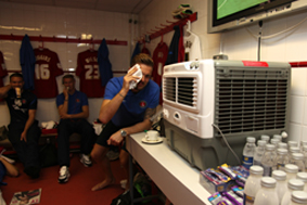 Evaporative Cooler At CAFC Andrews Air Conditioning Hire cool down Charlton Athletic players.