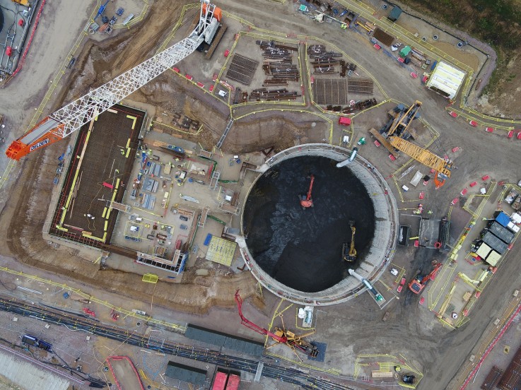 Aerial view Sykes Pumps provide solution for record-breaking infrastructural project