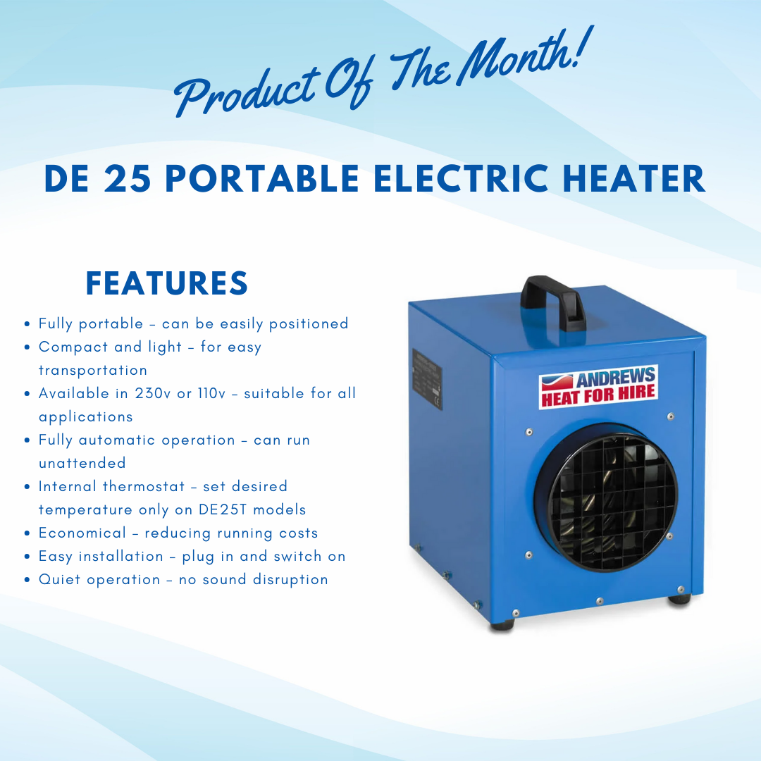 December product of the month: DE 25 Portable electric heater