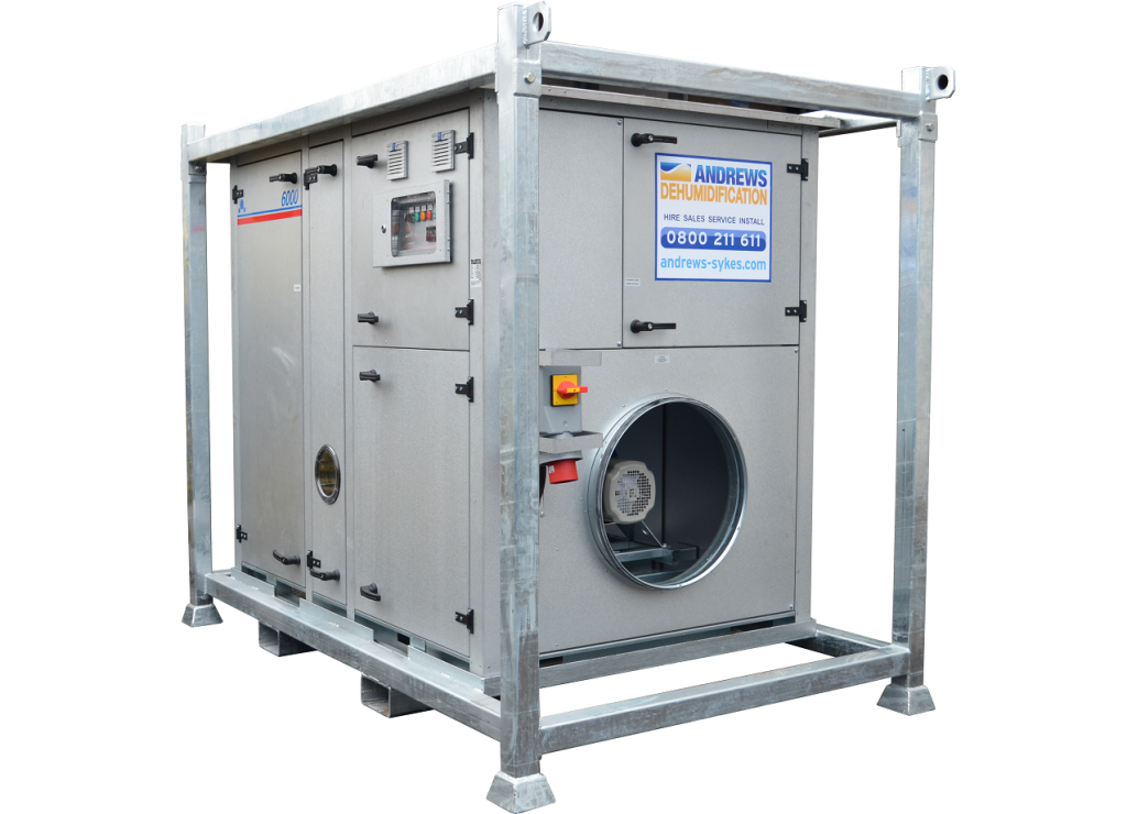 CDATA[As the country’s leading supplier of temporary drying hire services, Andrews Dehumidification are delighted to announce our latest product – the KT6000. This recent addition to our desiccant range affords customers an energy cost saving of more than 35%, when compared with other products available on the market.
The KT6000 is suitable for a wide selection of purposes and has been designed to protect moisture-sensitive materials including sugars, powders, pharmaceuticals and metals. Perfect for projects where low relative humidity is required and/or ambient temperatures below 10°, this upgraded unit represents a significant investment in our dehumidifier rental fleet.
A maximum extraction rate of up to 1,550 litres every 24 hours underlines the unit’s aptitude for operating in large areas, while a compatible ducting length of 48 metres facilitates deployment even in situations where site access is restricted.
More energy efficient than other desiccant dehumidifiers offered elsewhere, our KT6000 model consumes just 32 kW/h of power and has the capacity to extract as many as 64.5 litres of fluid every single hour.
Features and benefits include:
* Suitable for applications where low relative humidity is essential
* Air flows of up to 6,000m³/h for when high volumes are needed
* Improved efficiency for lower running costs
* 48 metres of ducting enabling deployment in areas where access is restricted
Divisional Director Carl Webb, said: ““The KT6000 features the latest cutting-edge advancements in desiccant technology and has been designed with the intention of saving our customers money. A remote humidistat ensures the unit runs only when required, while further savings can be achieved by recirculating air. Its weatherproof chassis also allows safe outdoor deployment, rendering it perfect for projects where internal use is restricted.”
For additional information on the KT6000, or any other dehumidifier hire unit in our expansive range, call 0800 211 611 today to speak to a member of our dedicated contact centre. Alternatively, you can click here to see a detailed summary which includes a list of environments in which the dryer is regularly used.
![