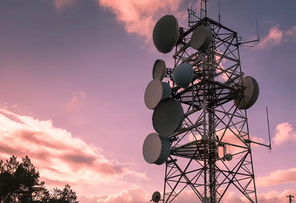 Air conditioning system averts television blackout in the North East