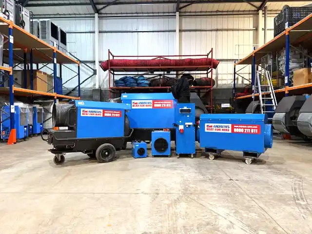 Andrews Heat for Hire commercial heater range – electric, indirect oil and industrial heaters
