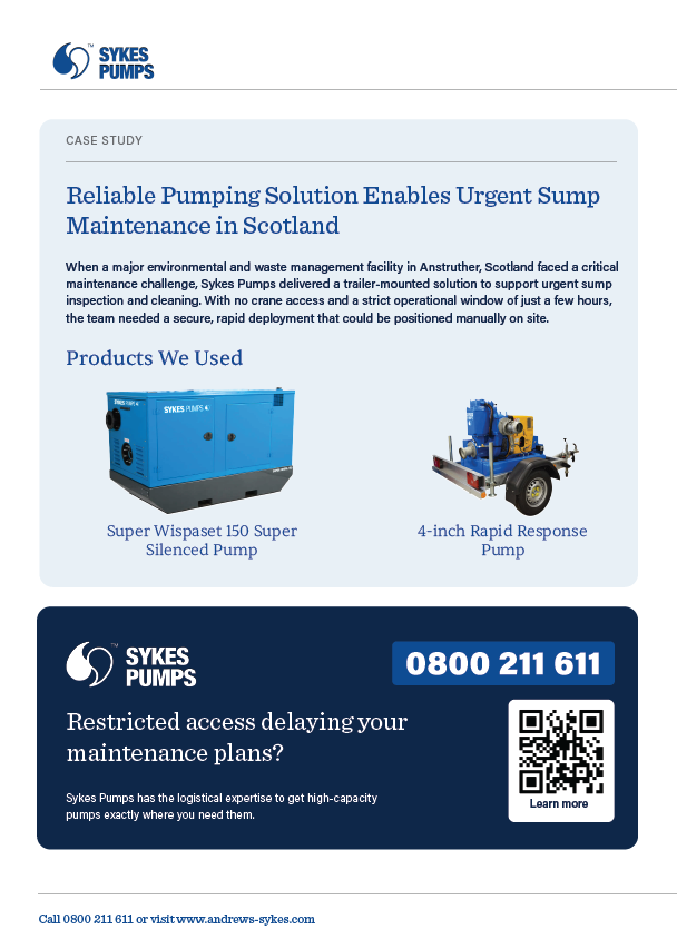 Second page of Sykes Pumps Overcomes Logistical Barriers for Sump Maintenance in Anstruther