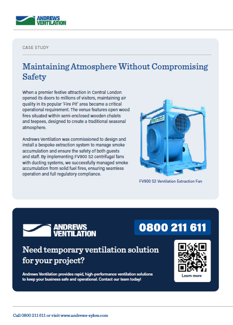 Forth page - Case Study: Andrews Ventilation Delivers Fume Extraction for High-Profile London Event