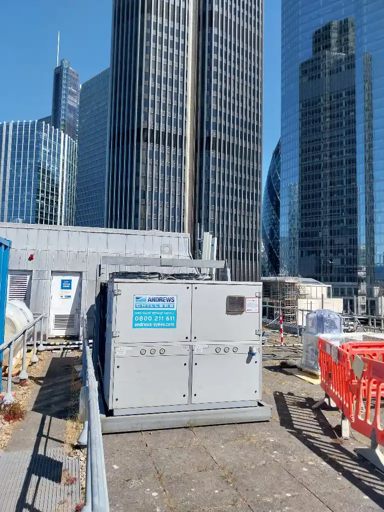 Comfortable office environment maintained with temporary heating and cooling system during HVAC works