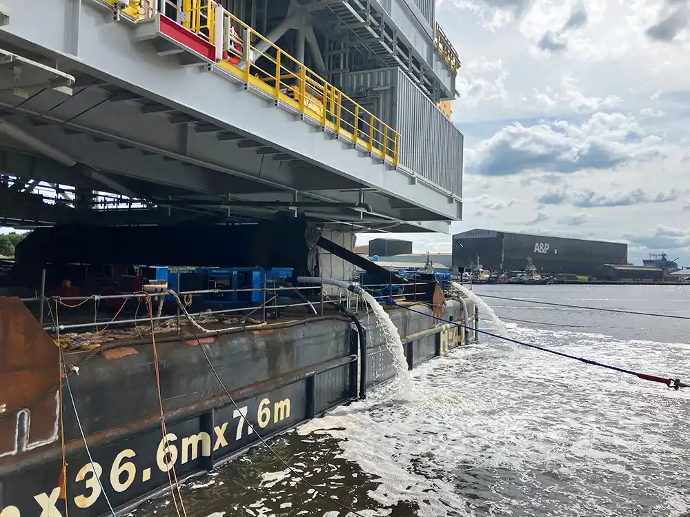 Sykes Pumps ballast control keeps schedule on heavy-lift barge